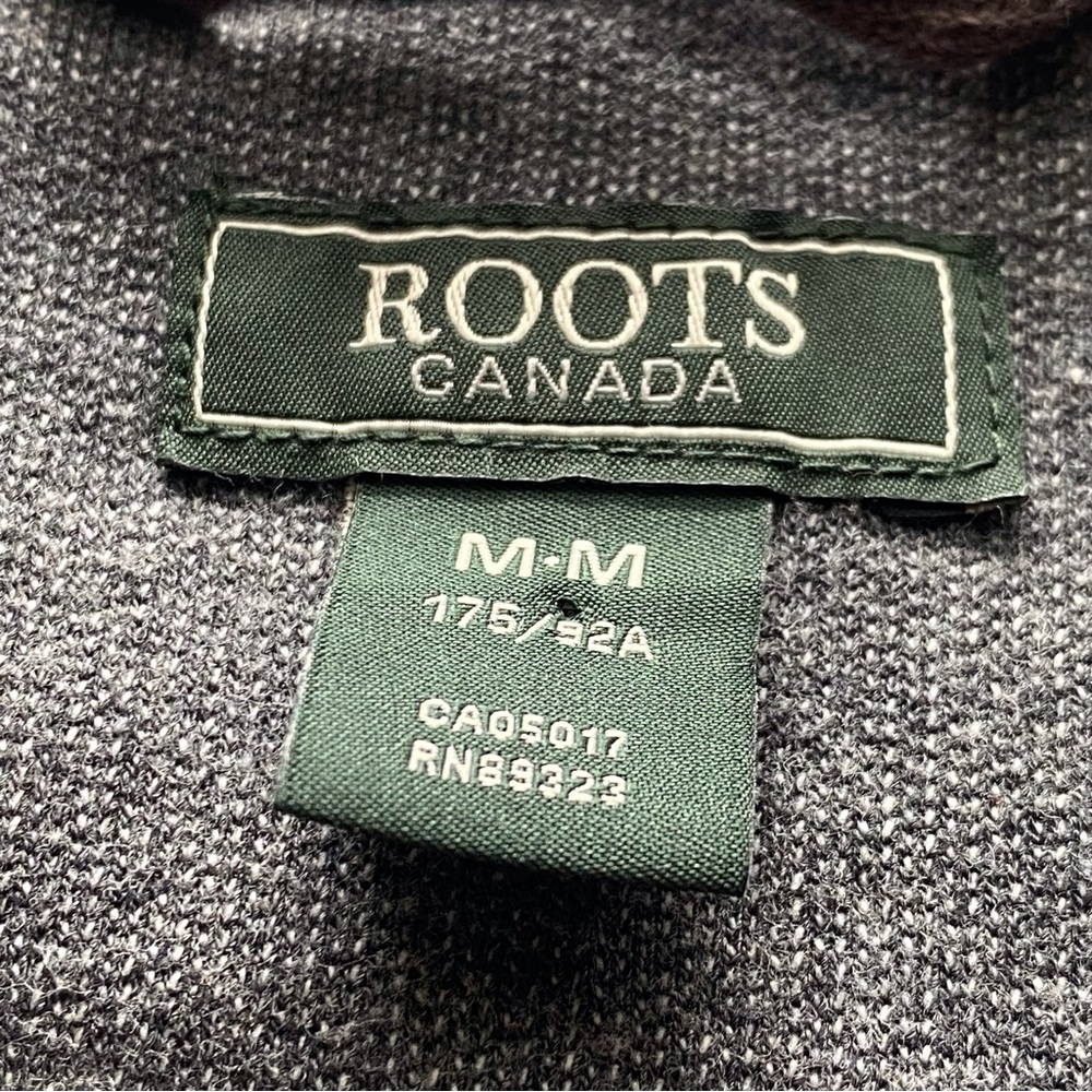 Roots Canada Fair Isle Open Cardigan Sweater Blue Nordic Knit Size Medium Office - Picture 10 of 15